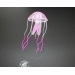Декор "Медуза" из силикона для аквариума, плавающая. Цвет розовый.