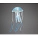 Декор "Медуза" из силикона для аквариума, плавающая. Цвет голубой.