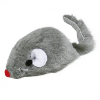 Игрушка "TRIXIE" для кошки в виде пушистой мыши с колокольчиком, 5см