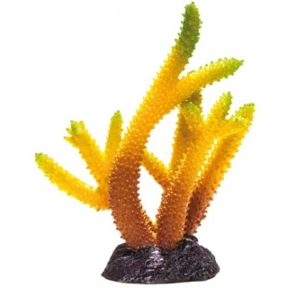 Пластиковый коралл желто-зелёный 