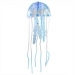 Декор "Медуза" из силикона для аквариума, плавающая. Цвет голубой. 