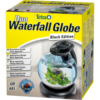 Tetra Duo Waterf Globe LED - Аквариум с фильтром и водопадом 6,8л черный 